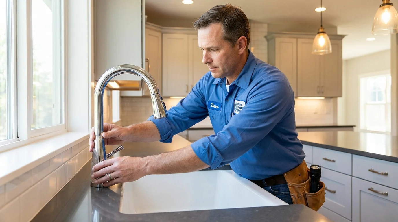 Kitchen faucet installation by Johns Plumbing LLC in New Castle